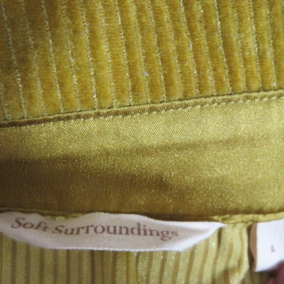 Soft Surroundings size Large Textured Velvet Boyfriend Shirt Button Down - Picture 2 of 6